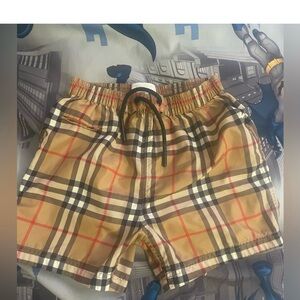 Burberry toddler swim trunks